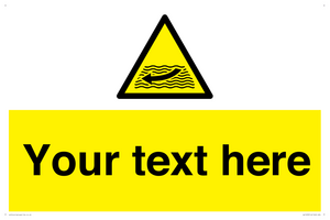 Custom Warning strong river flows